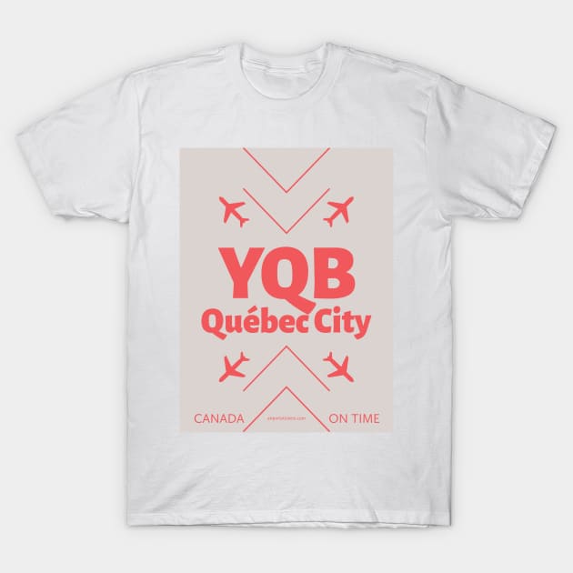 YQB airport code Canada 4102021 T-Shirt by Woohoo